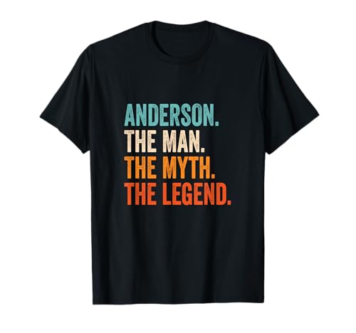Anderson The Man The Myth The Legend Name Anderson T-Shirt von Vorname Motive und Designs für Männer