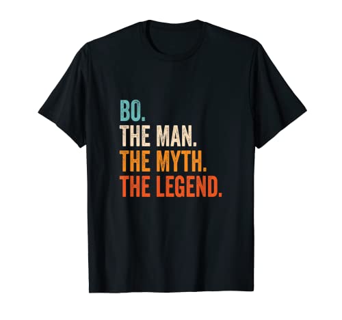 Herren Bo The Man The Myth The Legend Name Bo T-Shirt von Vorname Motive und Designs für Männer