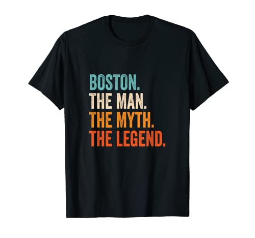 Herren Boston The Man The Myth The Legend Name Boston T-Shirt von Vorname Motive und Designs für Männer
