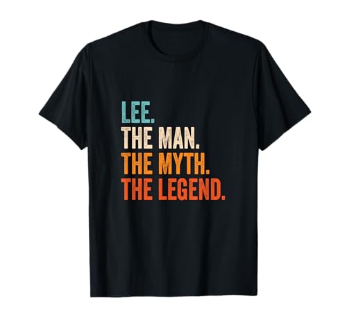 Herren Lee The Man The Myth The Legend Name Lee T-Shirt von Vorname Motive und Designs für Männer