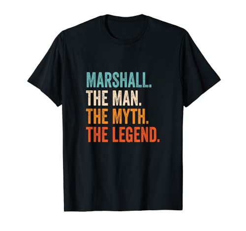 Herren Marshall The Man The Myth The Legend Name Marshall T-Shirt von Vorname Motive und Designs für Männer