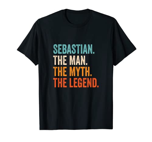 Herren Sebastian The Man The Myth The Legend Name Sebastian T-Shirt von Vorname Motive und Designs für Männer