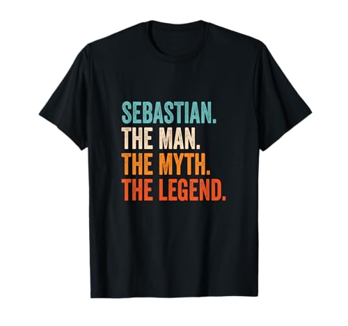 Sebastian The Man The Myth The Legend Name Sebastian T-Shirt von Vorname Motive und Designs für Männer