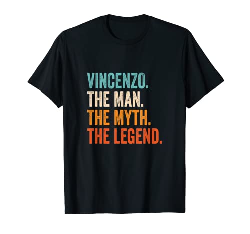 Herren Vincenzo The Man The Myth The Legend Name Vincenzo T-Shirt von Vorname Motive und Designs für Männer