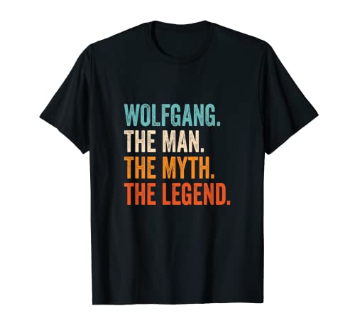 Herren Wolfgang The Man The Myth The Legend Name Wolfgang T-Shirt von Vorname Motive und Designs für Männer
