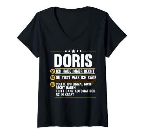 Damen Doris T-Shirt mit V-Ausschnitt Damen Doris T-Shirt mit V-Ausschnitt von Vorname Name Doris