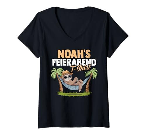 Damen Faultier Noha T-Shirt mit V-Ausschnitt Damen Faultier Noha T-Shirt mit V-Ausschnitt von Vorname Noha