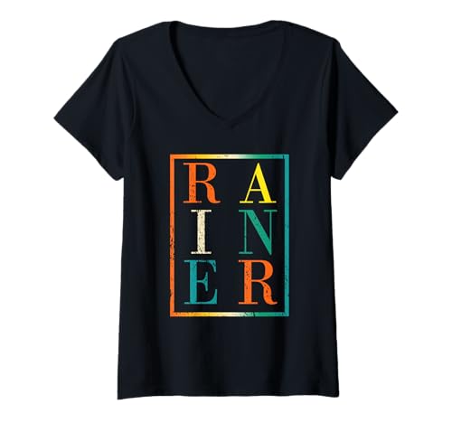 Damen Rainer T-Shirt mit V-Ausschnitt Damen Rainer T-Shirt mit V-Ausschnitt von Vorname Rainer