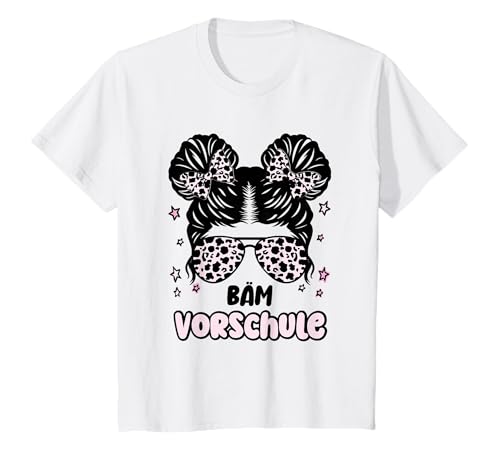 Kinder Bäm Vorschule 2025 Messy Bun Vorschuljahr Vorschule T-Shirt Kinder Bäm Vorschule 2025 Messy Bun Vorschuljahr Vorschule T-Shirt von Vorschule Vorschuljahr Geschenk Mädchen 2025