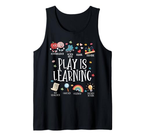 Spielen Ist Lernen Frühkindliche Bildung Kleinkinder Kinder Tank Top von Vorschullehrer Kindergarten Erzieher Grundschule