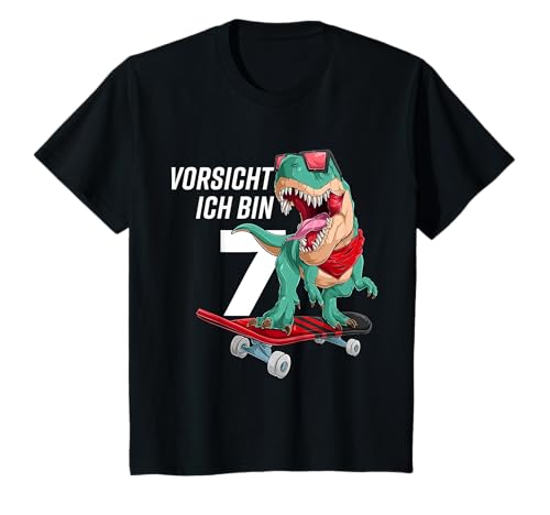 Kinder Dinosaurier 7 Geburtstag ich bin 7 Dino Jungen 7 T-Shirt Kinder Dinosaurier 7 Geburtstag ich bin 7 Dino Jungen 7 T-Shirt von Kindergeburtstag Kinder geschenk Junge & Mädchen