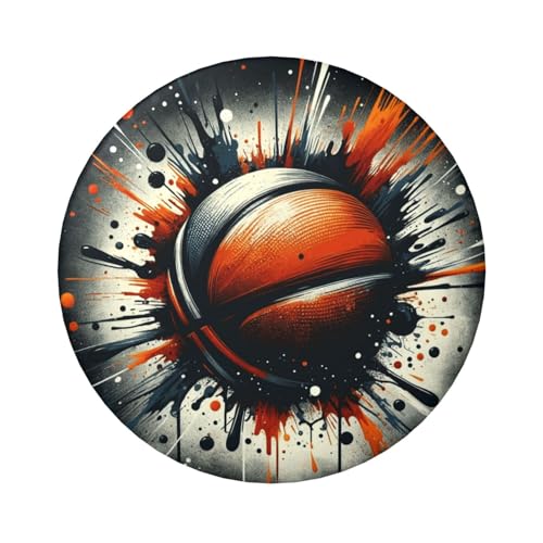 6 cm Basketball-Energy-Motion, laminierte Pinback-Knöpfe, 5 Stück, runde Abzeichen mit glänzender Oberfläche und sicherem Pinback von Vortithora