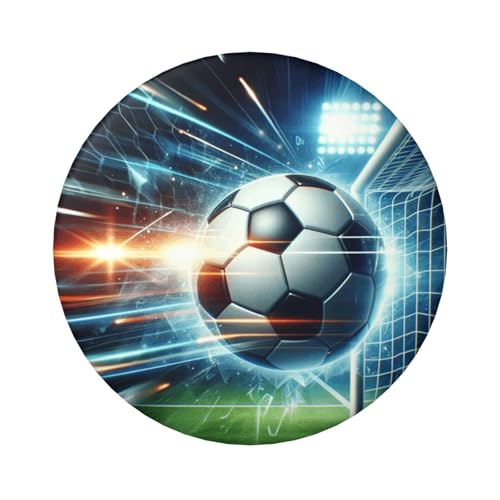 6 cm Fußball-Speed laminierte Pinback-Knöpfe, 5 Stück, runde Abzeichen mit glänzender Oberfläche und sicherem Pinback von Vortithora