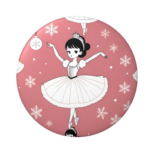6 cm Schneeflocken-Ballett-Weihnachten laminierte Pinback-Knöpfe 5 Stück, runde Abzeichen mit glänzender Oberfläche und sicherer Pinback-Verschluss von Vortithora