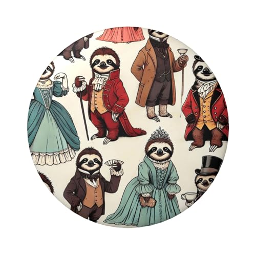 6 cm große, laminierte Aristokratische-Schlitz-Knöpfe, 5 Stück, runde Abzeichen mit glänzender Oberfläche und sicherer Pinback von Vortithora