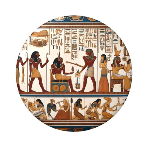 6 cm große, laminierte Pinback-Knöpfe im Antik-Retro-Ägyptischen Pharaonen-Stil, runde Abzeichen mit glänzender Oberfläche und sicherer Pinback-Rückseite von Vortithora