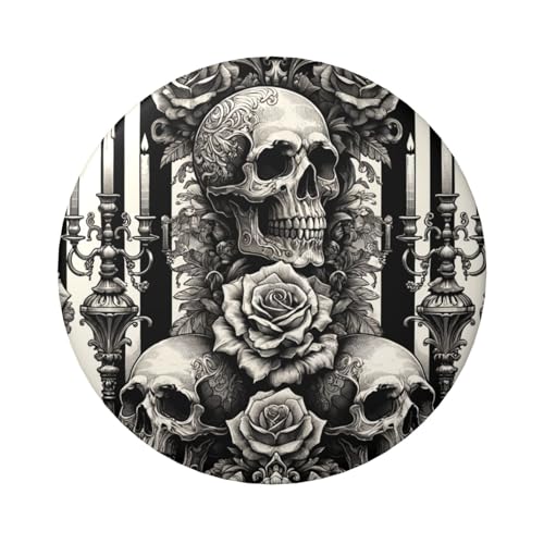 6 cm große, laminierte Pinback-Knöpfe im Gothic-Barock-Stil, gestreift, runde Abzeichen mit glänzender Oberfläche und sicherer Pinback-Rückseite von Vortithora