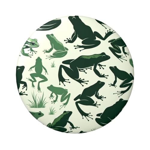 6 cm große, laminierte Pinback-Knöpfe in Camouflage-Grün, 5 Stück, runde Abzeichen mit glänzender Oberfläche und sicherer Pinback-Rückseite von Vortithora