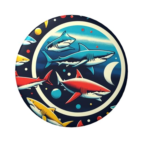 6 cm große, laminierte Pinback-Knöpfe mit glänzender Oberfläche und sicherer Pinback-Taste, 5 Stück von Vortithora