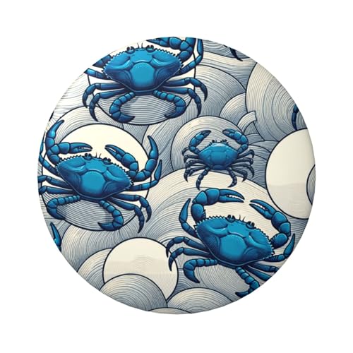 6 cm große, laminierte Pinback-Knöpfe mit glänzender Oberfläche und sicherer Pinback-Taste, 5 Stück von Vortithora