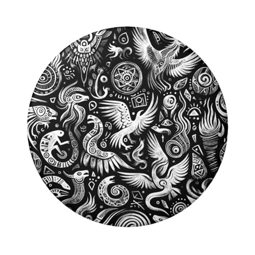 Ancient-Lore-Tribal laminierte Pinback-Knöpfe, 6 cm, runde Abzeichen mit glänzender Oberfläche und sicherer Pinback-Rückseite, 5 Stück von Vortithora