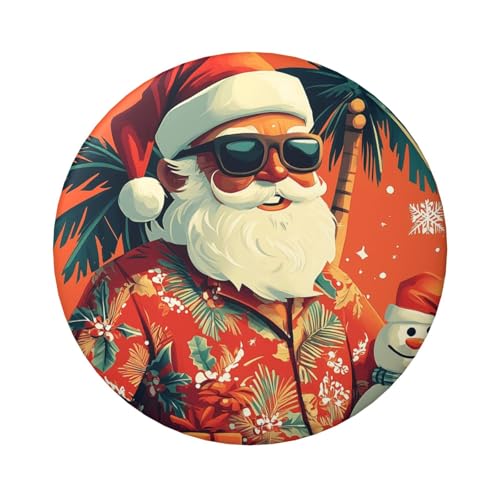 Laminierte Pinback-Knöpfe, 6 cm, Hawaii-Tropical-Christmas-Motiv, 5 Stück, runde Abzeichen mit glänzender Oberfläche und sicherer Pinback von Vortithora