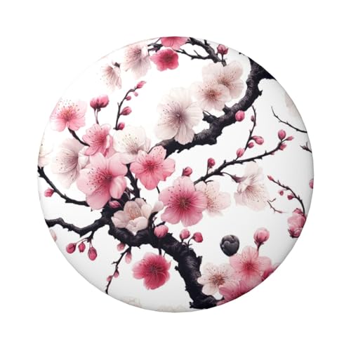 Laminierte Pinback-Knöpfe, 6 cm, Kirschblüte, 5 Stück, runde Abzeichen mit glänzender Oberfläche und sicherer Pinback von Vortithora