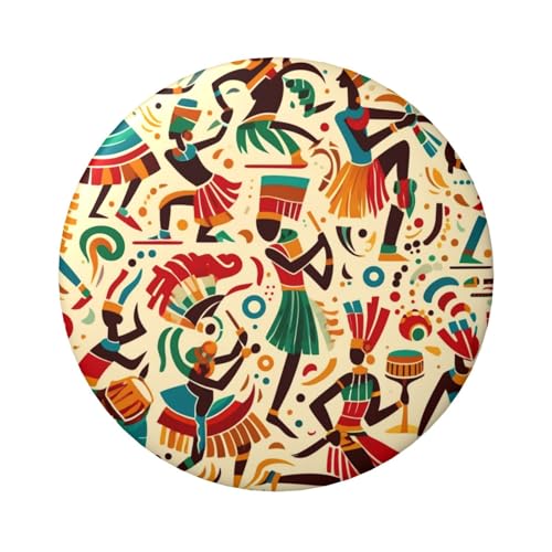 Laminierte Pinback-Knöpfe, 6 cm, Motiv: afrikanische Frauen, 5 Stück, runde Abzeichen mit glänzender Oberfläche und sicherer Pinback von Vortithora