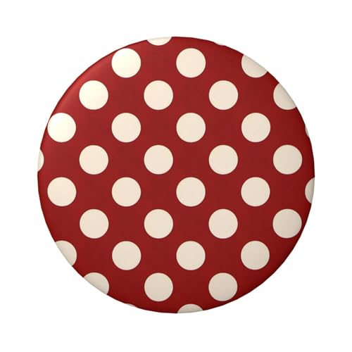 Laminierte Pinback-Knöpfe, 6 cm, Rot, gepunktet, 5 Stück, runde Abzeichen mit glänzender Oberfläche und sicherer Pinback-Verschluss von Vortithora