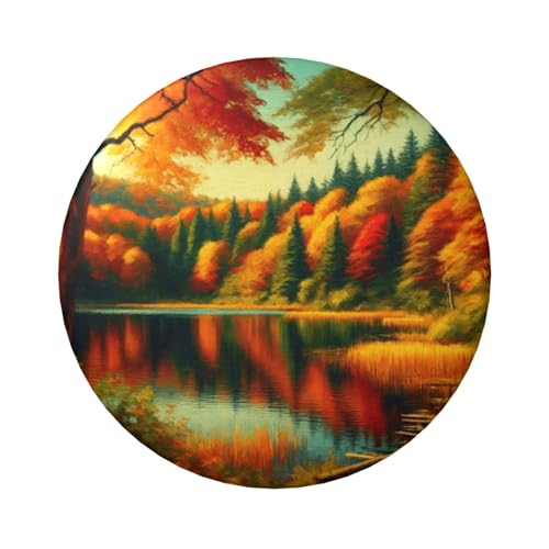 Laminierte Pinback-Knöpfe, 6 cm, Wald, im Herbst, 5 Stück, runde Abzeichen mit glänzender Oberfläche und sicherer Pinback von Vortithora