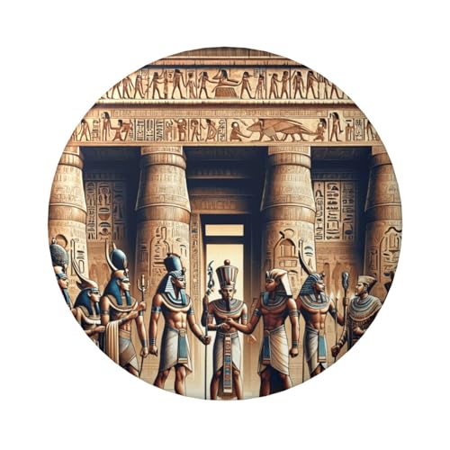 Laminierte Pinback-Knöpfe, 6 cm, ägyptische Pharaonen, 5 Stück, runde Abzeichen mit glänzender Oberfläche und sicherer Pinback von Vortithora