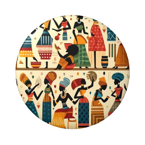 Laminierte Pinback-Knöpfe, 6 cm, afrikanische Damen, traditionell, 5 Stück, runde Abzeichen mit glänzender Oberfläche und sicherer Pinback-Verschluss von Vortithora