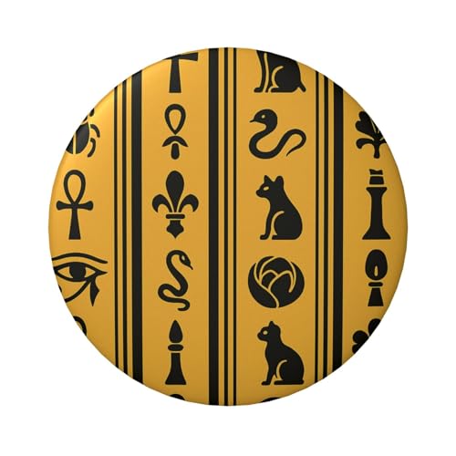 Laminierte Pinback-Knöpfe, 6 cm, altägyptisches Muster, 5 Stück, runde Abzeichen mit glänzender Oberfläche und sicherer Pinback von Vortithora