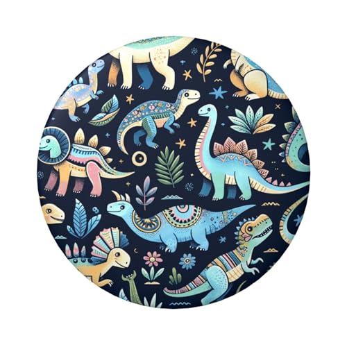 Laminierte Pinback-Knöpfe mit Dinosaurier-Motiv, 6 cm, 5 Stück, runde Abzeichen mit glänzender Oberfläche und sicherer Pinback von Vortithora