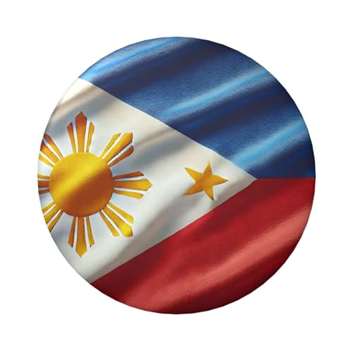 Laminierte Pinback-Knöpfe mit Philippinen-Flagge, 6 cm, 5 Stück, runde Abzeichen mit glänzender Oberfläche und sicherer Pinback-Verschluss von Vortithora