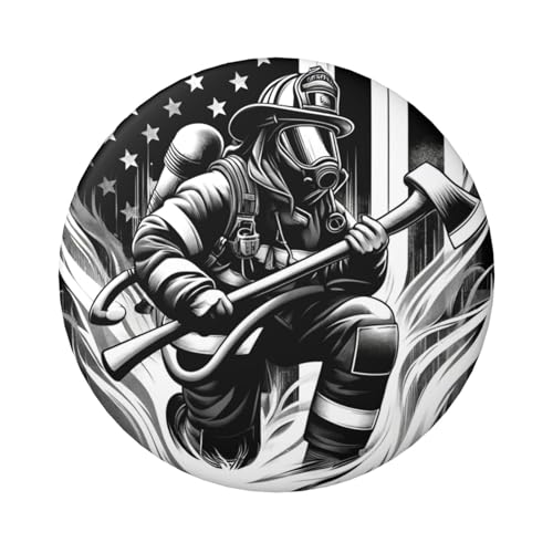 Laminierte Pinback-Knöpfe mit amerikanischer Flagge, 6 cm, 5 Stück, runde Abzeichen mit glänzender Oberfläche und sicherer Pinback von Vortithora