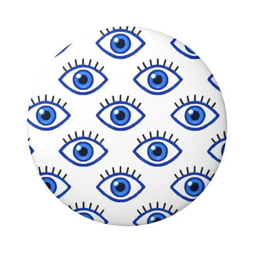 Türkischer Protact Evil Eye Laminierte Pinback-Knöpfe, 6 cm, runde Abzeichen mit glänzender Oberfläche und sicherer Pinback-Verzierung von Vortithora