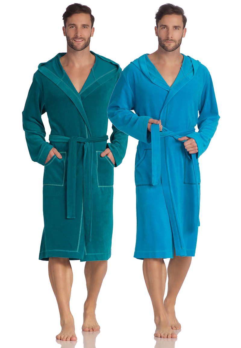 Capuchon badjas Vossen-aqua-m von Vossen