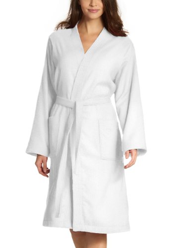 Vossen Damen & Herren Bademantel "Dallas" weiß S von Vossen