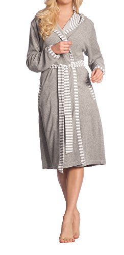 Vossen Damen Bademantel Juno grau meliert L von Vossen