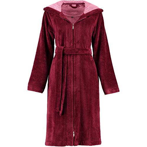 Vossen Damen Palermo Bademantel, Rot (Burgundy 016), 44 (Herstellergröße: 44/46 L) von Vossen