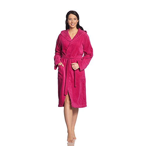 Vossen Damen & Herren Bademantel "Texas" cranberry M von Vossen