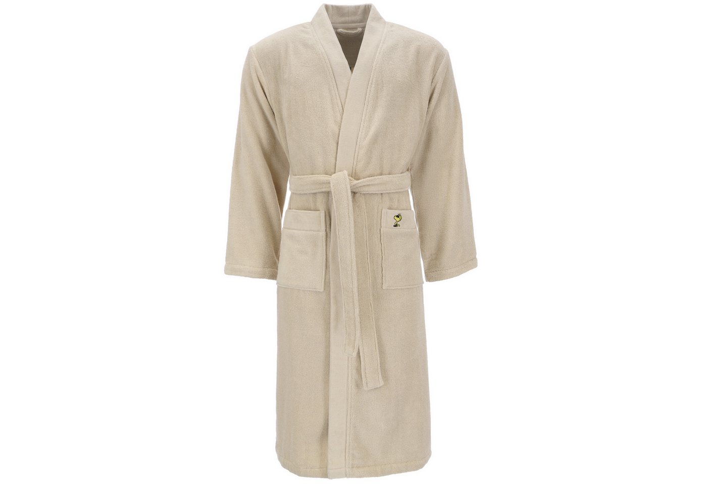 Vossen Unisex-Bademantel PEANUTS Woodstock Kimono Frottier, Kimono, 100% Baumwolle, niedlicher Woodstock-Stick von Vossen