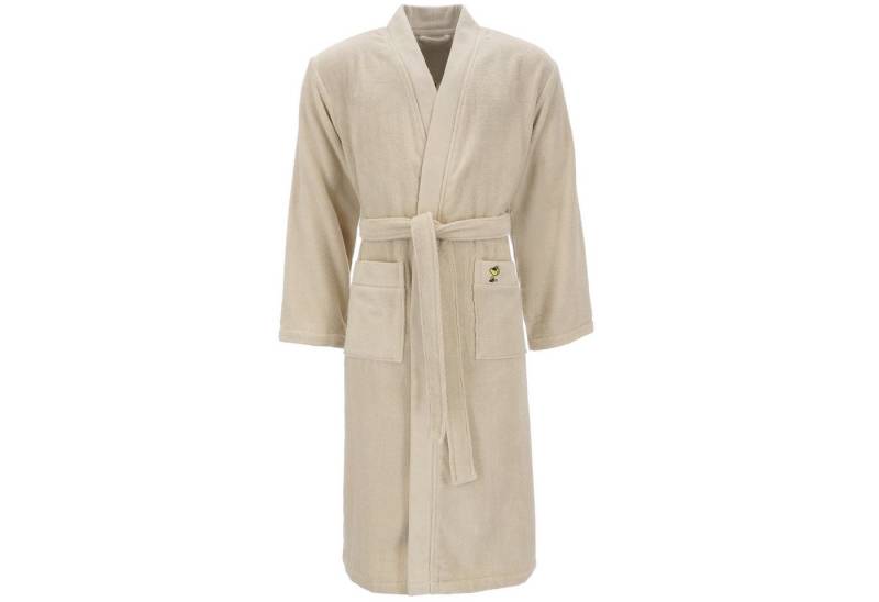 Vossen Unisex-Bademantel PEANUTS Woodstock Kimono Frottier, Kimono, 100% Baumwolle, niedlicher Woodstock-Stick von Vossen