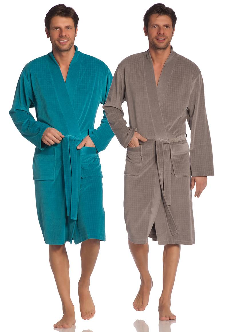 Vossen badjas heren-blauw-s von Vossen