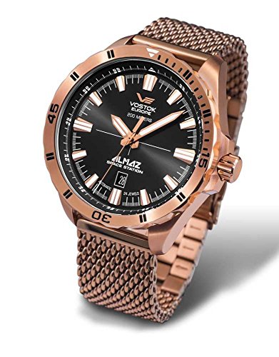Vostok Europe Almaz Automatik - Herren Uhr - Schwarz - Edelstahl - 47 mm - 20 atm - Automatik - Luminova - Limitiert 3000 Stück von Vostok Europe