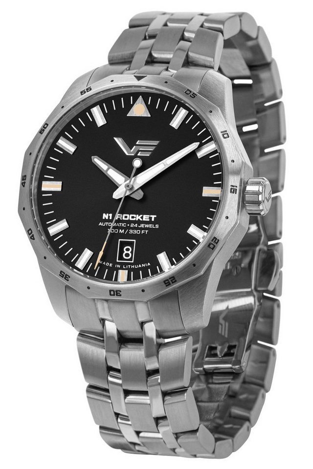 Vostok Europe Automatikuhr Armbanduhr Automatik Rocket N1 Stahl/Schwarz 39 mm von Vostok Europe