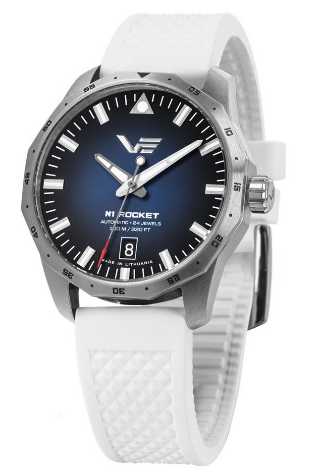 Vostok Europe Automatikuhr Armbanduhr Automatik Rocket N1 Weiß 39 mm von Vostok Europe