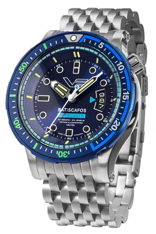 Vostok Europe Automatikuhr Herren-Batiscafos Stahl/Blau von Vostok Europe
