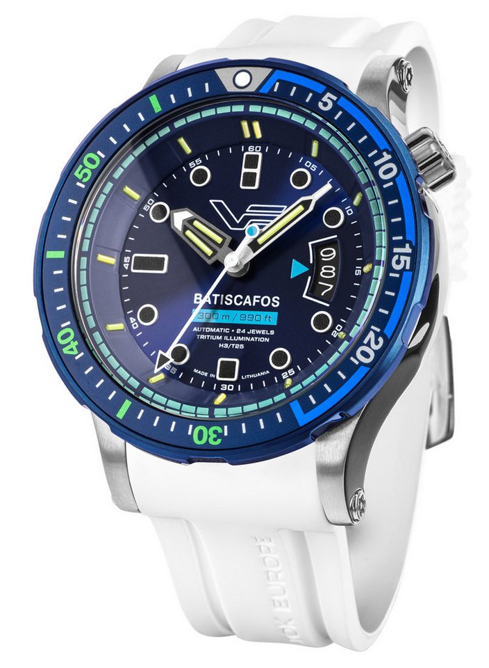 Vostok Europe Automatikuhr Batiscafos Weiß/Blau von Vostok Europe